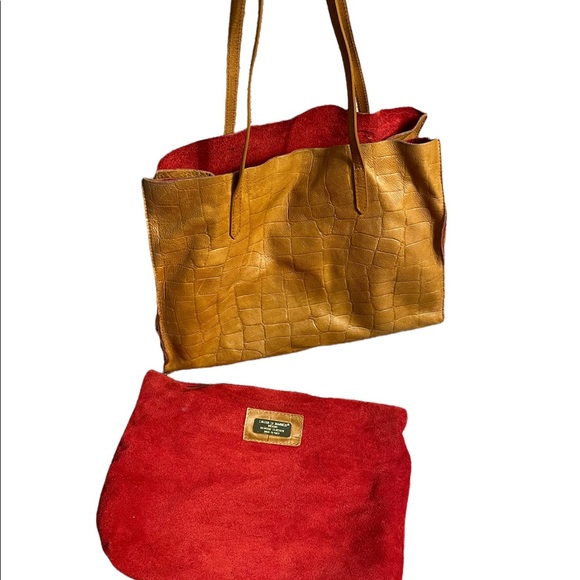 Laura Di Maggio Leather Tote / Shopper Cognac Brown Milan Made in Italy - Picture 2 of 10